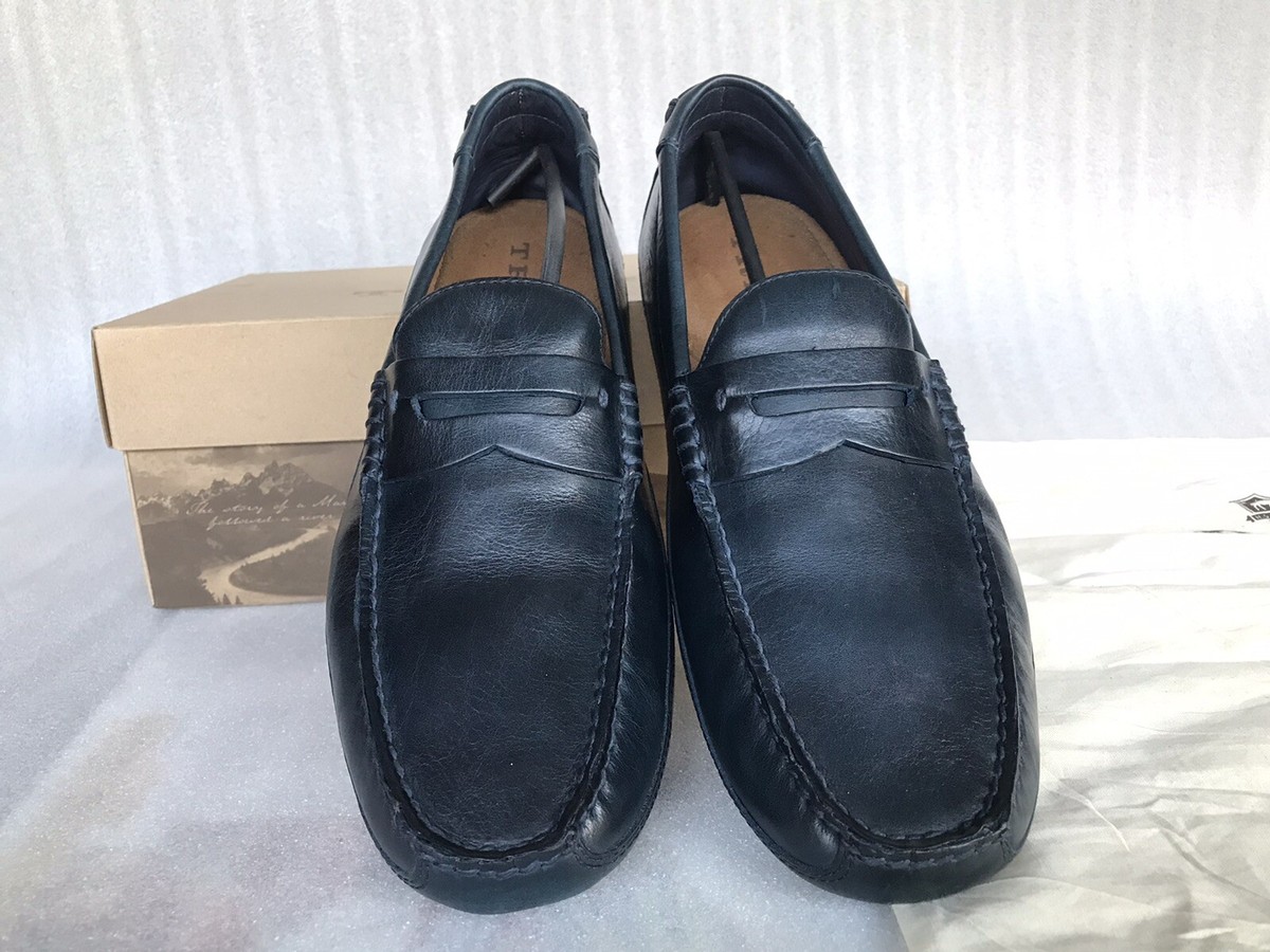 H.S Trask Dawson Navy Calfskin Penny Loafers Men Brand new  display picture 2
