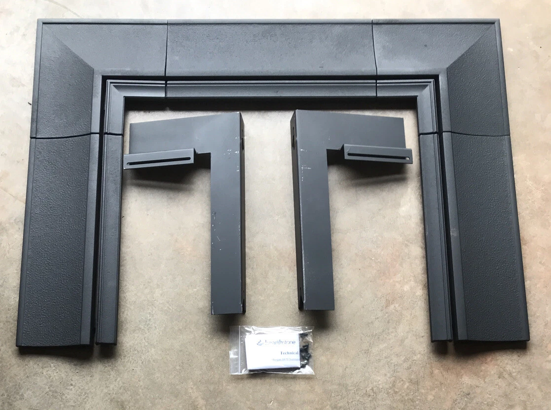 Hearthstone Morgan 8470 Cast Iron Fireplace Insert Surround - Black Matte |  eBay