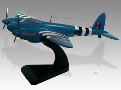De Havilland Mosquito D-Day Markings Desk Wood Airplane Model Large Scale 1/48