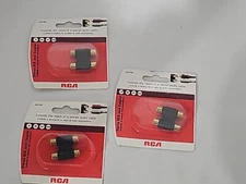 Lot of 3 Stereo RCA Jack Coupler AH210N Extend the Reach of a Stereo Audio Cable