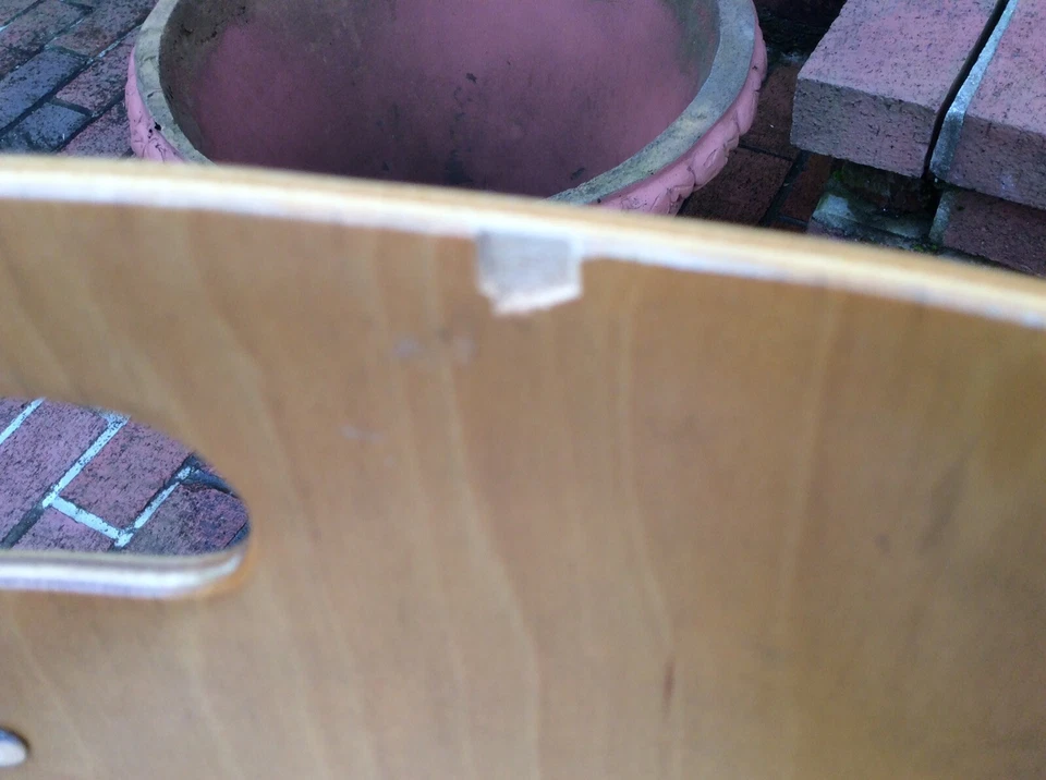 Silla vintage de mediados de siglo de madera/metal Brunswick - muy buena Foto 4 de 4