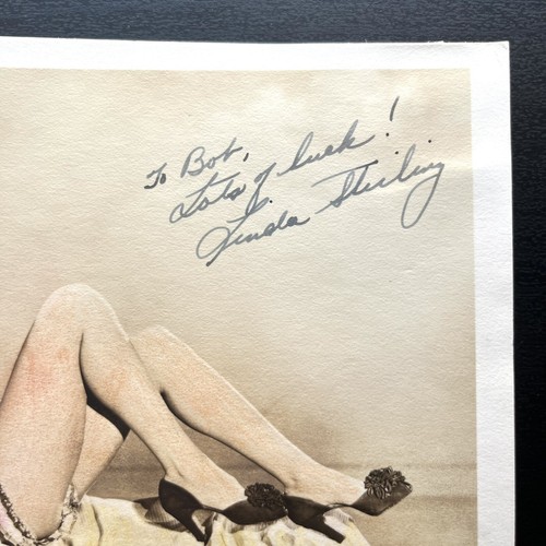 Vintage 1940s Linda Sterling Signed Photograph American Showgirl Actress Model - Picture 3 of 7