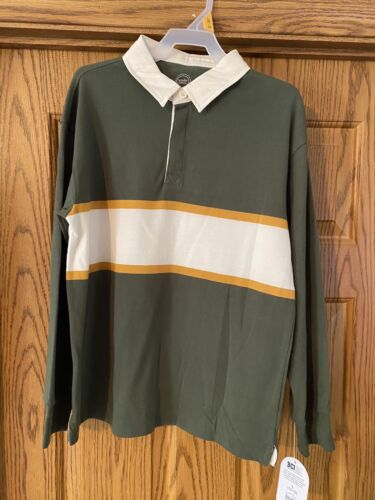 Wonder Nation Youth Boy's Green Rugby Polo Shirt Size L(10-12), XXL (18) - Picture 1 of 2