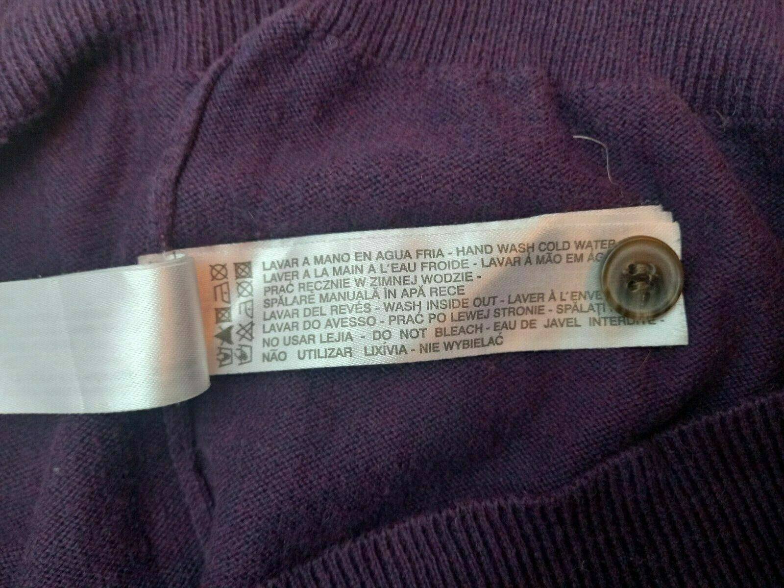 Massimo Dutti purple 95% cotton 5% cashmere Jumper. UK men's size Medium Large thumbnail 8