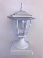 2pcs Solar Post Cap Light Hexagon w/ Super Bright SMD LED Wall Mount/4"/ 5" / 6"