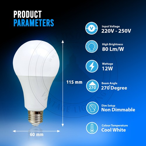 1/5/10 x 3W - 25W LED Birne E27/B22 Bajonett GLS Lampe Glühbirnen kühl warmweiß - Bild 17 von 55