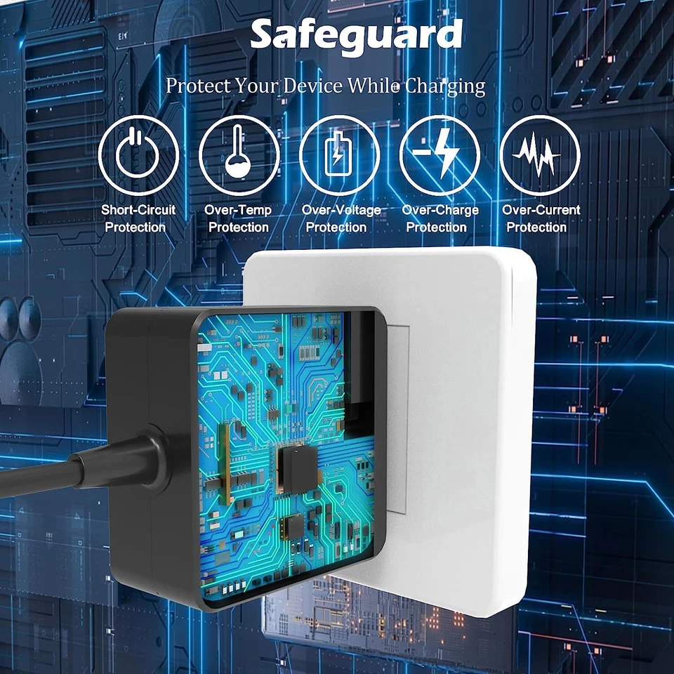 65W Watts USB-C Type-C Adapter Laptop Charger for Lenovo HP Dell Acer Chromebook - Image 3 of 4