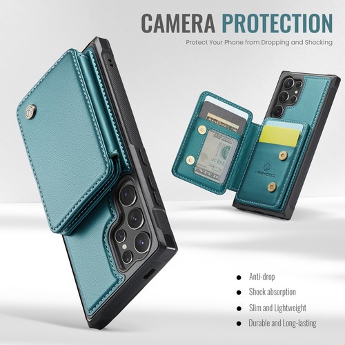 Detachable Magnetic PU Leather Wallet Flip Case For Samsung S24 Ultra S23FE S22 - Picture 18 of 49