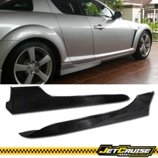 Fits 04-10 Mazda RX8 OE Style Side Skirts Extension Rocker Panel PU Black