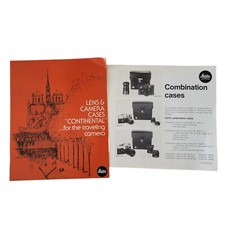 Leitz Lens and Camera Cases Brochure Pamphlet Camera Continental Lot of 2