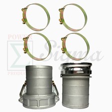 Sigma E600 600C 6" Aluminum Female Male Camlock Hose Barb Coupler Adapter &Clamp