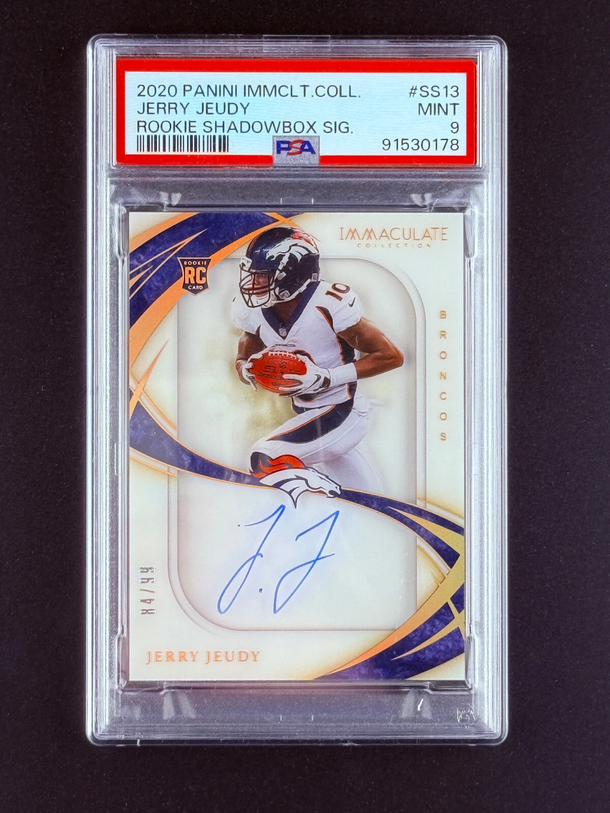 Jerry Jeudy Panini Immaculate Collection Rookie Shadowbox Signatures #SS13 Base