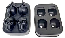 Fairly Odd Novelties Skulls Ice Cube Tray, Black Fun Spooky Pirate Halloween Nov