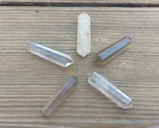 NATURAL SMOKEY QUARTZ DOUBLE TERMINATED GEMSTONE CRYSTAL PENCIL POINT (ONE)