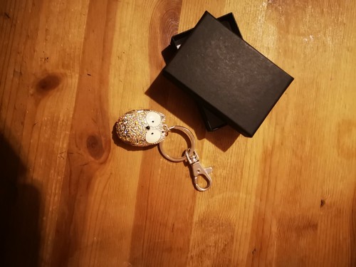 Owl Handbag Charm/ keyring - Diamante /Rhinestone - Pink multi. - Picture 3 of 3
