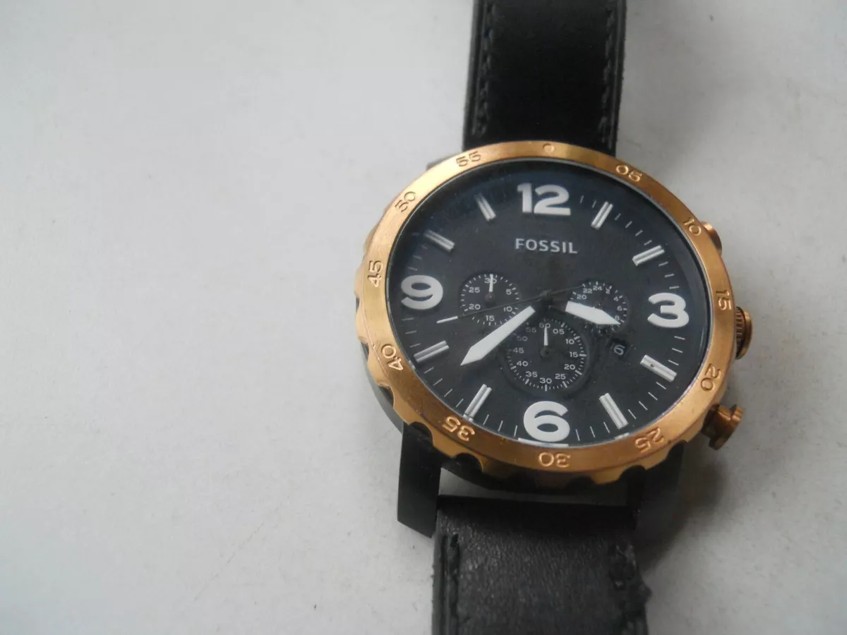 Fossil nate chronograph black top