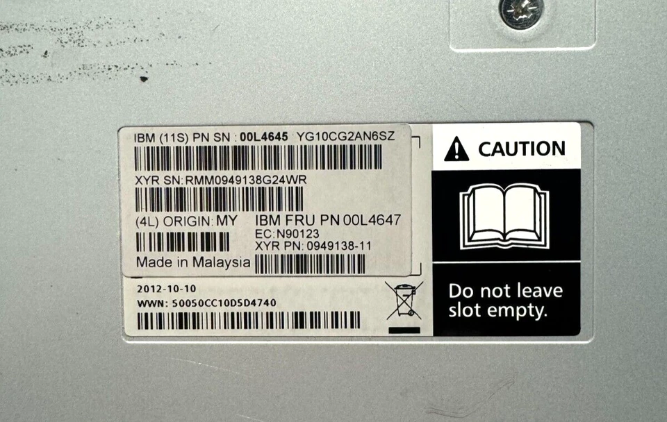 IBM 00L4647 00L4645 System Storage V7000 Type 100 Controller Canister - Image 4 of 4