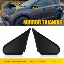 2x Fender Mirror Molding Triangle Trim Corner Cover For Toyota RAV4 2013-2018 Y