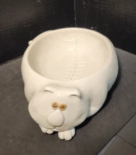 Fritz & Floyd Cat Nip Collection Cat Shaped Food Water Bowl Vintage 1972