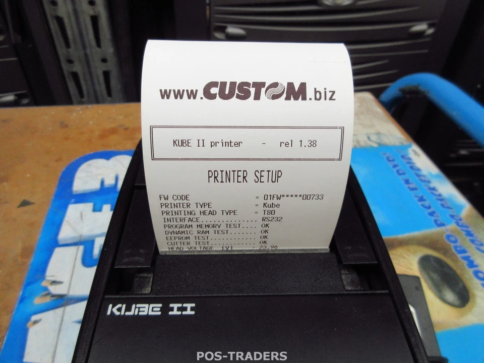 CUSTOM KUBE II Thermal POS Ticket Printer USB SERIAL Cutter INCL PSU - TESTED OK - Bild 3 von 4