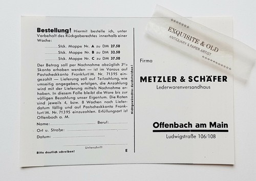 Spitzenleistungen 1a Vollrindleder Metzler Schäfer Offenbach Aktentasche Werbung - Picture 2 of 2