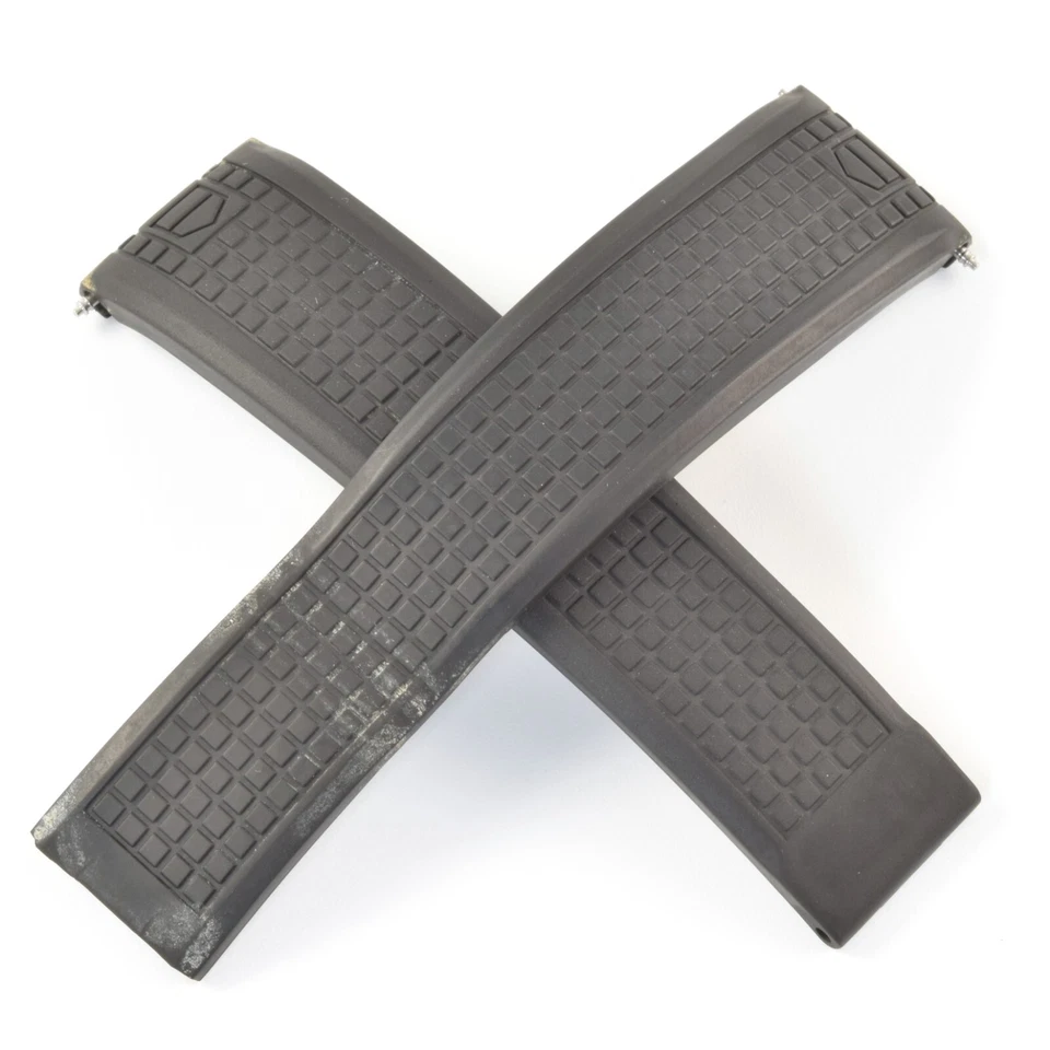 Correa de reloj Tag Heuer Aquaracer FT6015 de goma negra de 21 mm a 18 mm para modelos WAJ Foto 2 de 4