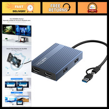 USB C to Dual HDMI Adapter, DisplayLink for Mac  Windows - 4K Support, Multi-Mo