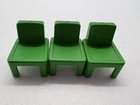Playmobil Vintage Kids Chairs LOT Children Size  3 Kid Furniture SCHOOL