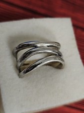 Vintage Sterling Silver 925 Dainty 3 Wave 6.7 Grams Ring Size 7