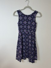 Emily West Girls Size 14 Geometric Print Sleeveless Skater Dress