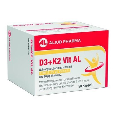 2x D3+K2 Vit AL 2000 I.E./80 µg Kapseln 90 ST