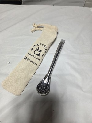Matesur Yerba Mate Bombilla INOX Stainless Steel Filter Straw w Pouch