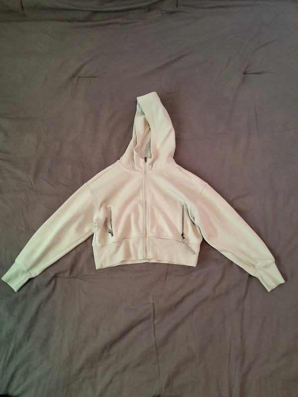 Old Navy Dynamic Fleece Zip Hoodie Sage Green Girls Size M 8