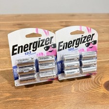 Lot of 2 (ea. 6-Pack) Energizer 123 Lithium Batteries 3V Photo Battery CR123A