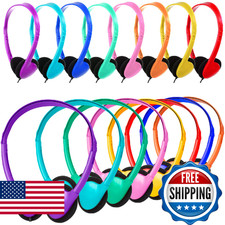 TJZXGUI Classroom Headphones Bulk 24 Pack for Kids Children On Ear Comfy Swivel