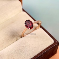Garnet Ring, 925 Sterling Silver, January Birthstone, Gift For Her