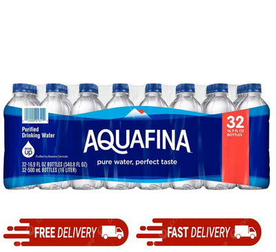 #ad #ad Aquafina Purified Bottled Drinking Water 16.9 oz 32 Pack Bottles $6.67