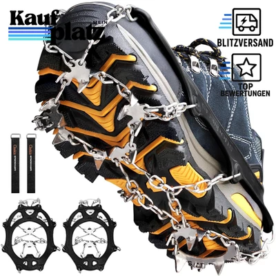 CIMKIZ Steigeisen Bergschuhe 19 Zähne Edelstahl Anti-Rutsch Schuhspikes für Wand