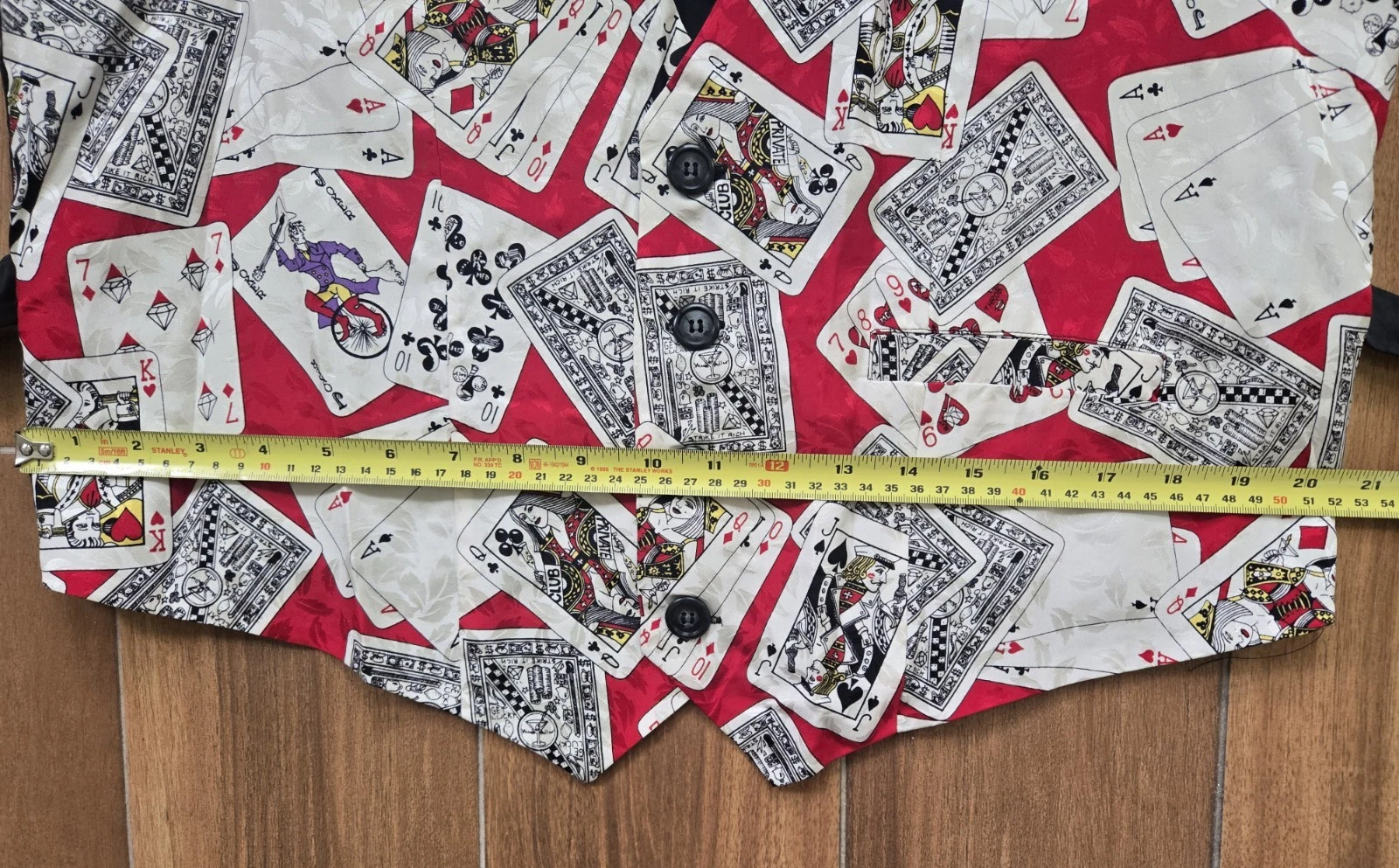 Nicole Miller Vintage 1990's Silk Vest Men's Large Slim Fit Casino Playing Cards image 12