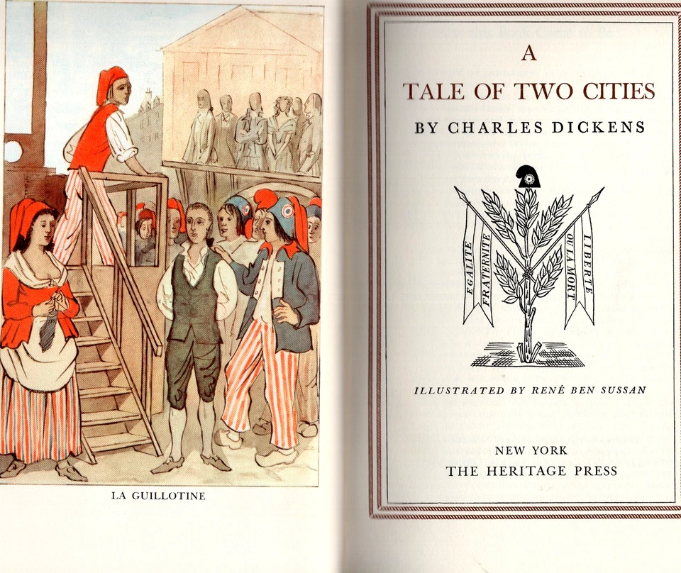A Tale of Two Cities Charles Dickens Heritage Press Hardcover Slipcase - Image 4 of 4