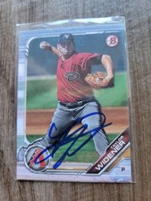 Taylor Widener Signed 2019 Bowman Baseball Card Diamondbacks #BP-9
