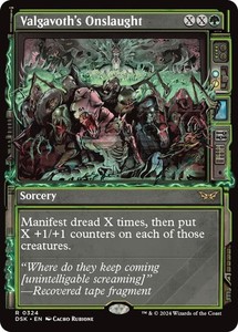 Valgavoth's Onslaught (Showcase) Foil - #324 - Rare - Duskmourn: House of Horror