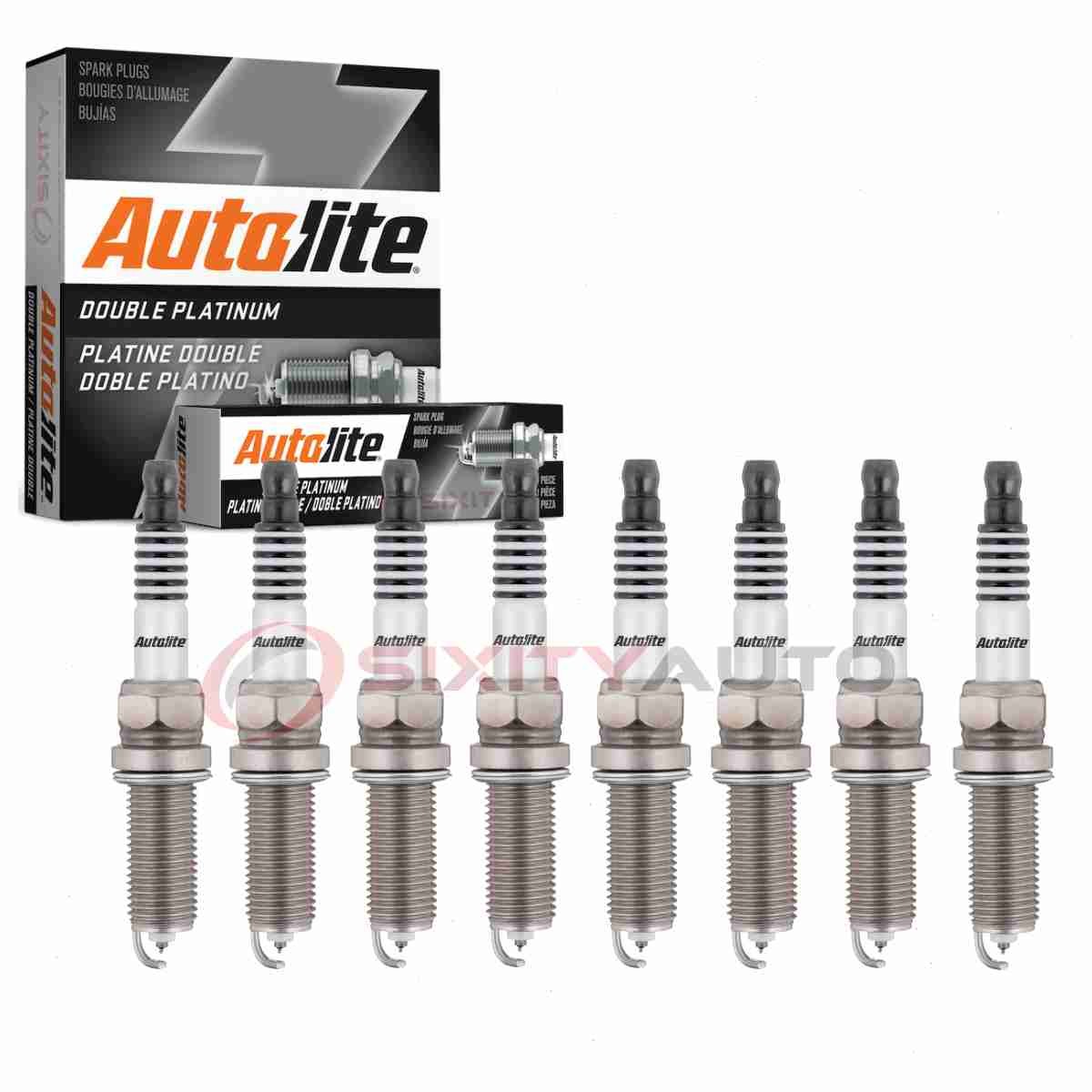 8 pc Autolite Double Platinum Spark Plugs for 2016-2019 Nissan Titan XD 5.6L ow
