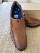 Nunn Bush Kore Pro Bike Toe Dress Slip On Men  s Cognac Leather Size 9 XW