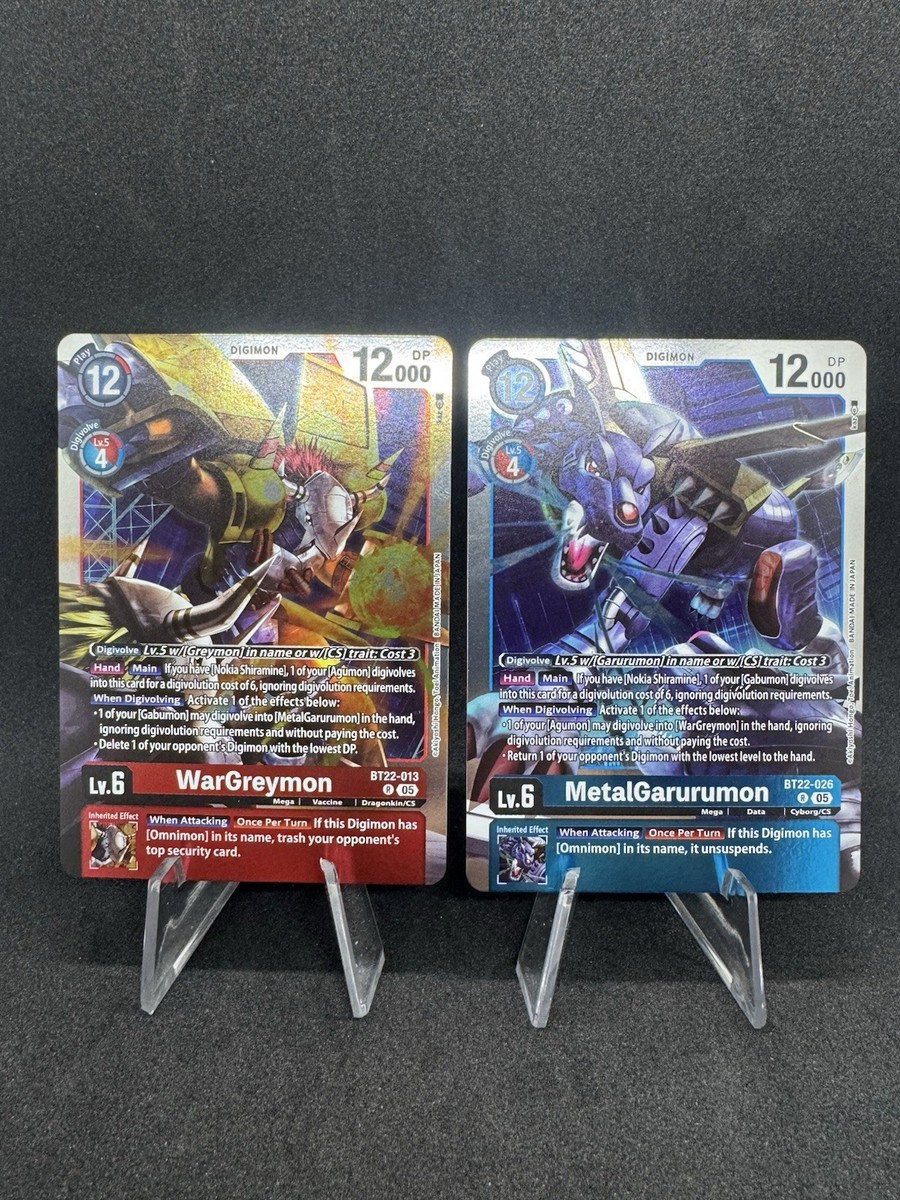 Digimon TCG Wargreymon + MetalGarurumon BT22-013 BT22-026 CYBER EDEN | eBay Digimon TCG Wargreymon + MetalGarurumon BT22-013 BT22-026 CYBER EDEN | eBay