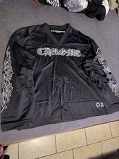Chrome Heart Mesh Long Sleeve Jersey Black Size Small