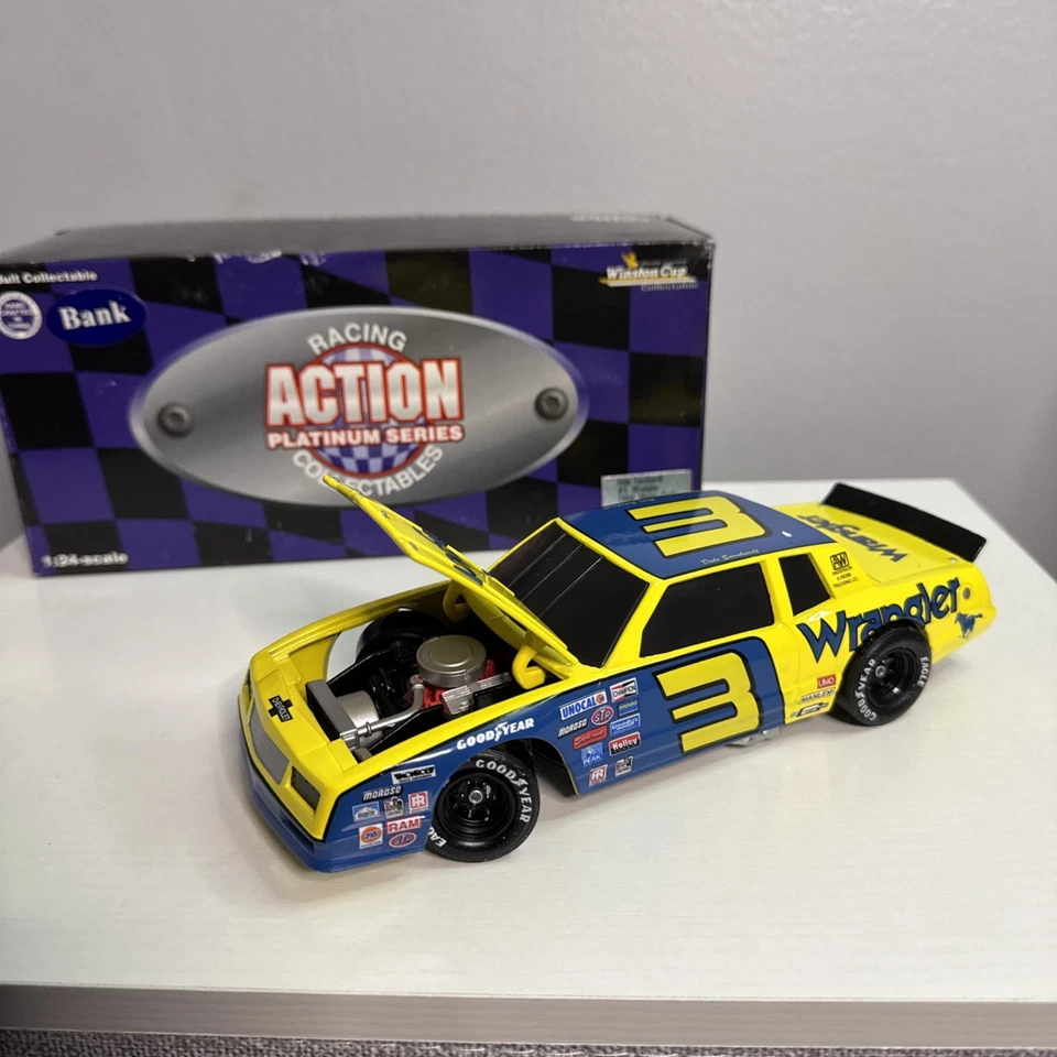 #3 Wrangler Jeans Dale Earnhardt 1984 Monte Carlo 1/24 Banco Ventanas Negras Foto 3 de 4