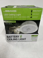 4 Pack Mr Beams Motion Activated LED Ceiling Light Plastic White 3200K 200lm