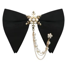 Oversized Bow Ties for Men, Adjustable Bow Tie Pre-tied Bowties Black-style 02