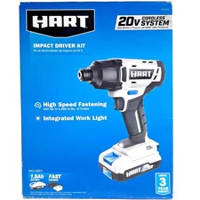 Hart 20-Volt Cordless Impact Driver Kit (1.5ah Battery & Charger) HPID02B